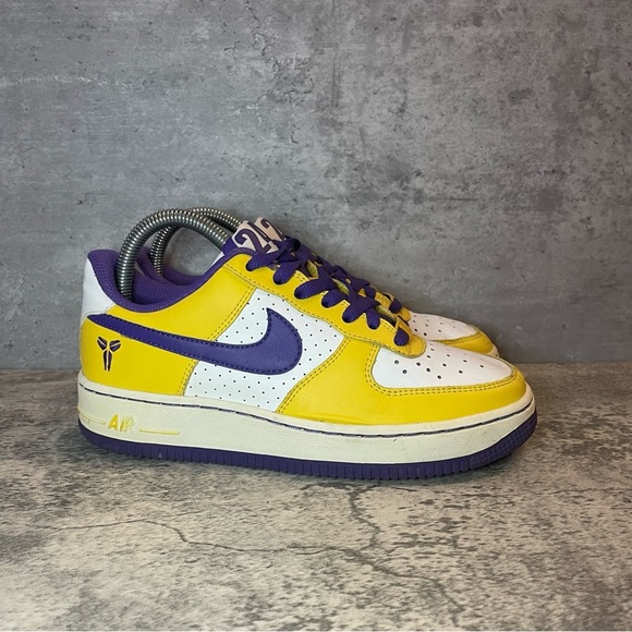 Nike Air Fore 1 'Kobe Bryant' RARE Lakers Sneakers womens sz 6 - Picture 1 of 11